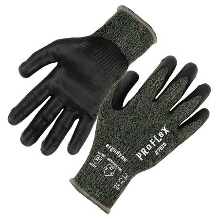 PROFLEX BY ERGODYNE ANSI A7 Nitrile Coated CR Gloves, Green, Size S 7070
